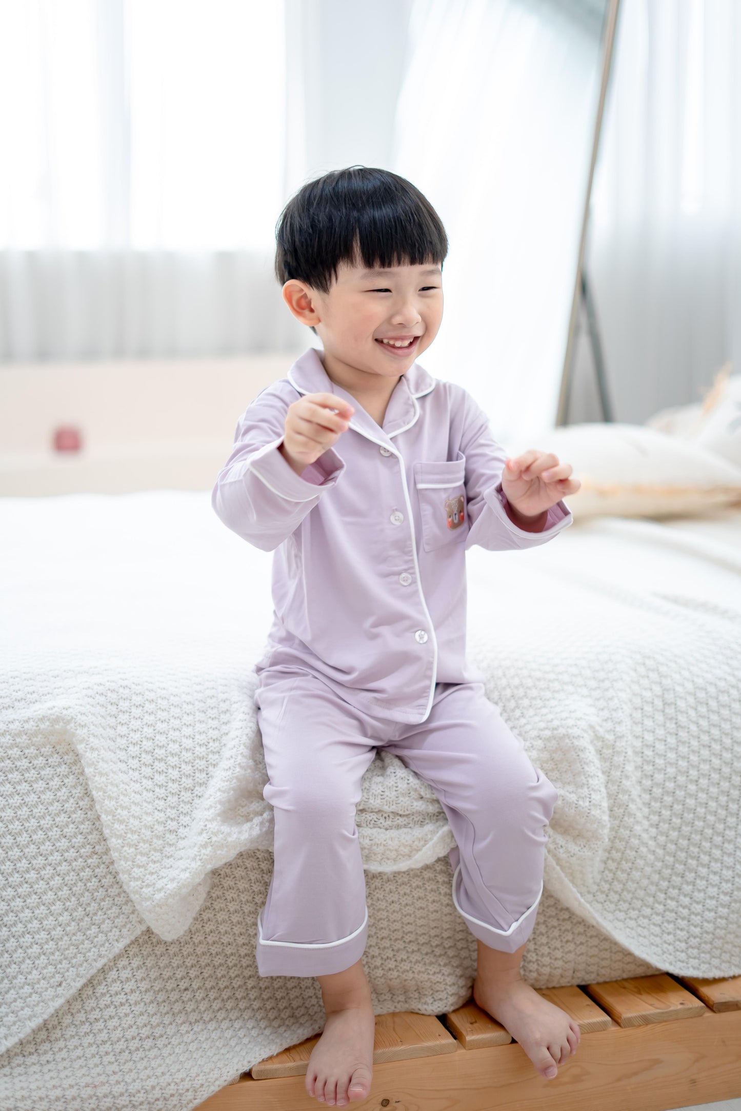 LEBEAR LUXE COMFORT PYJAMAS IN LILAC