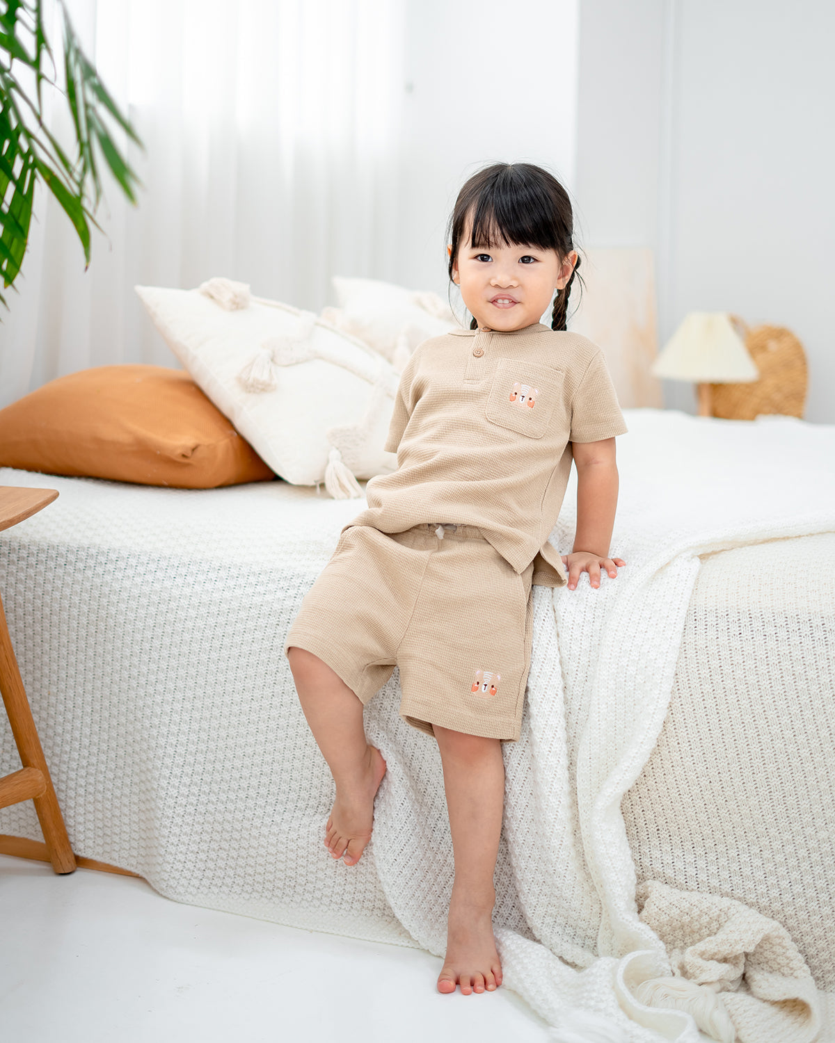 HELLO WAFFLE SET IN CARAMEL