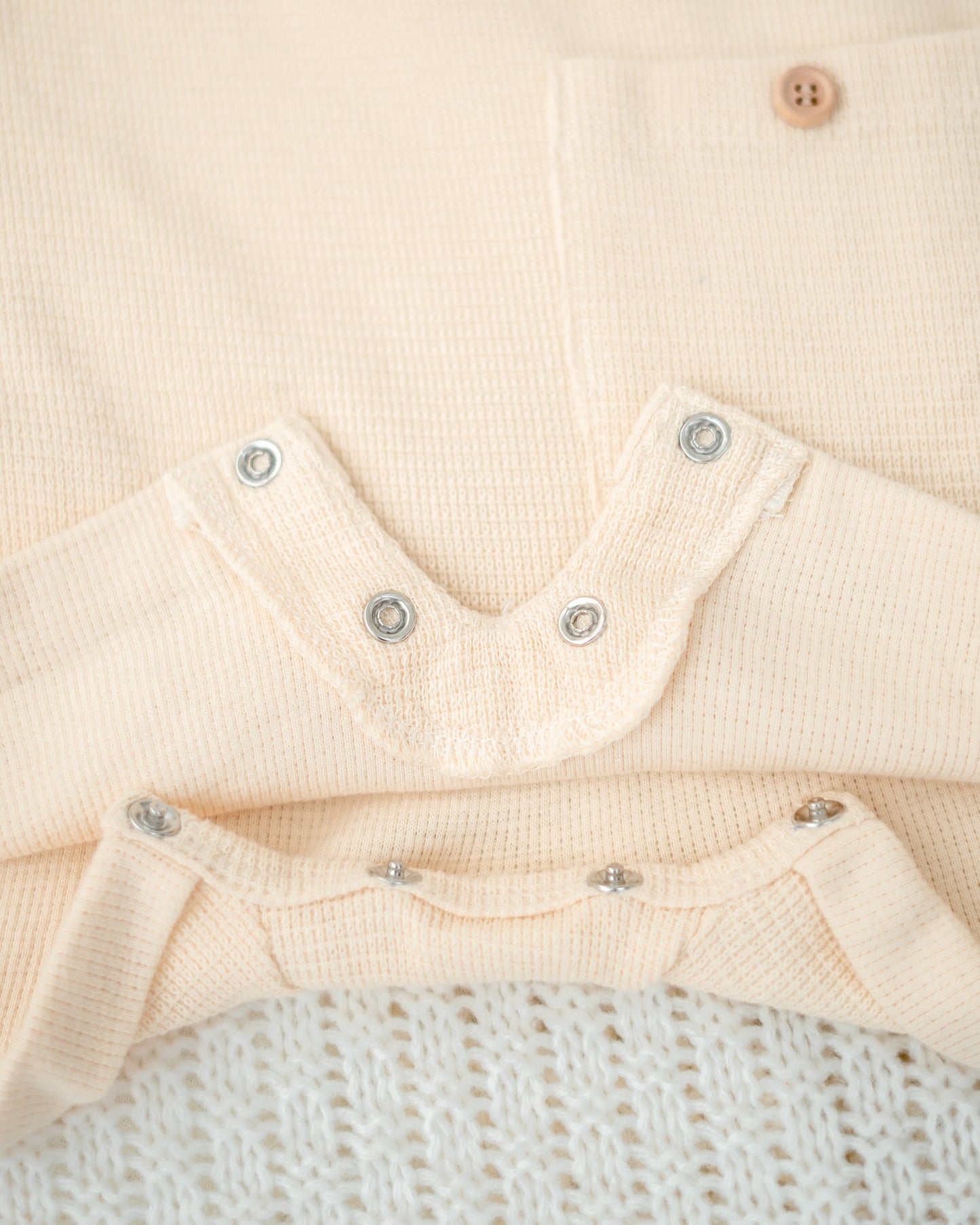 HELLO WAFFLE ONESIE IN CREAM