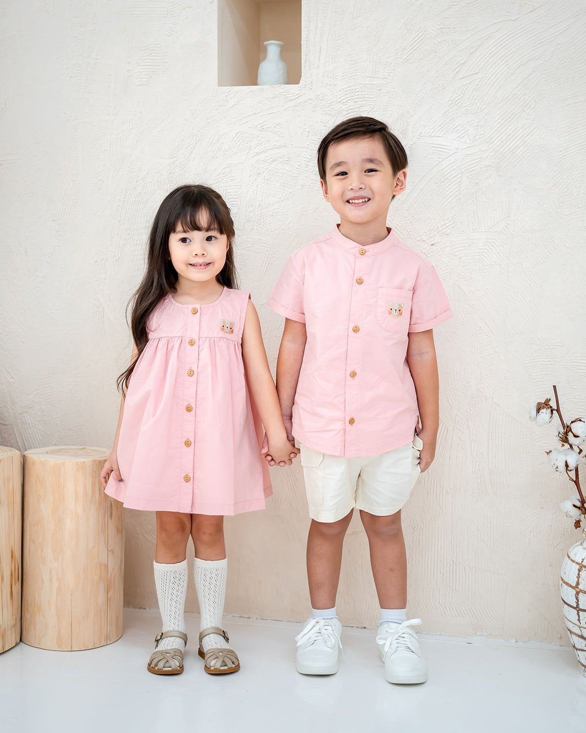LEAH BABYDOLL DRESS IN LIGHT PINK