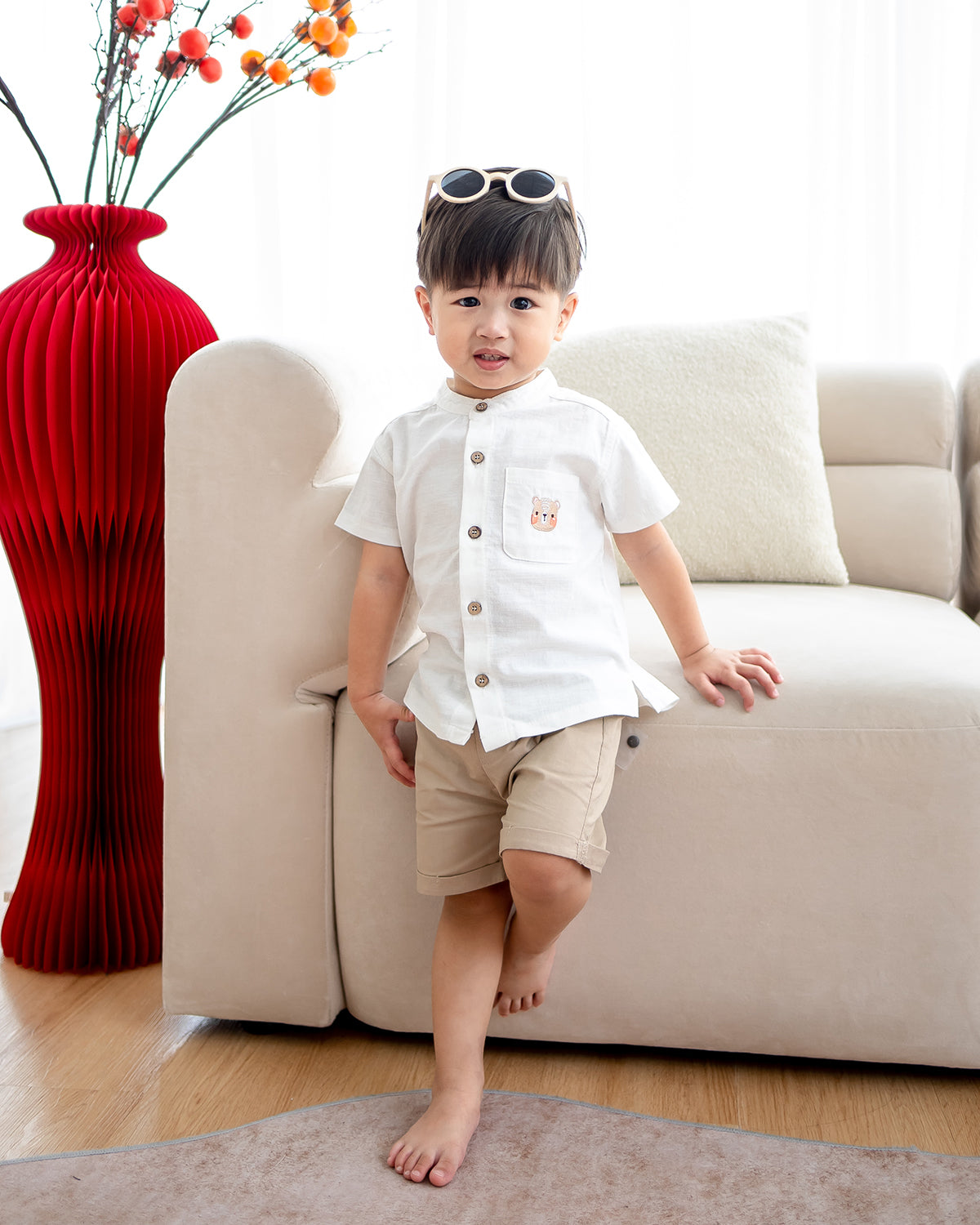 NM X LEBEAR MANDARIN COLLAR SHIRT