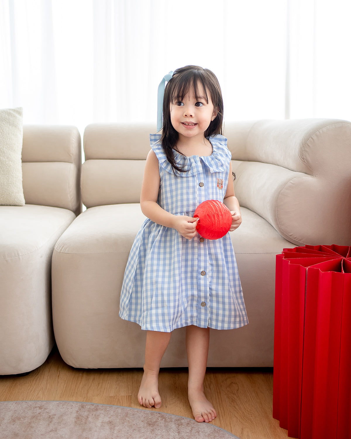 NM X LEBEAR BLISS GINGHAM DRESS