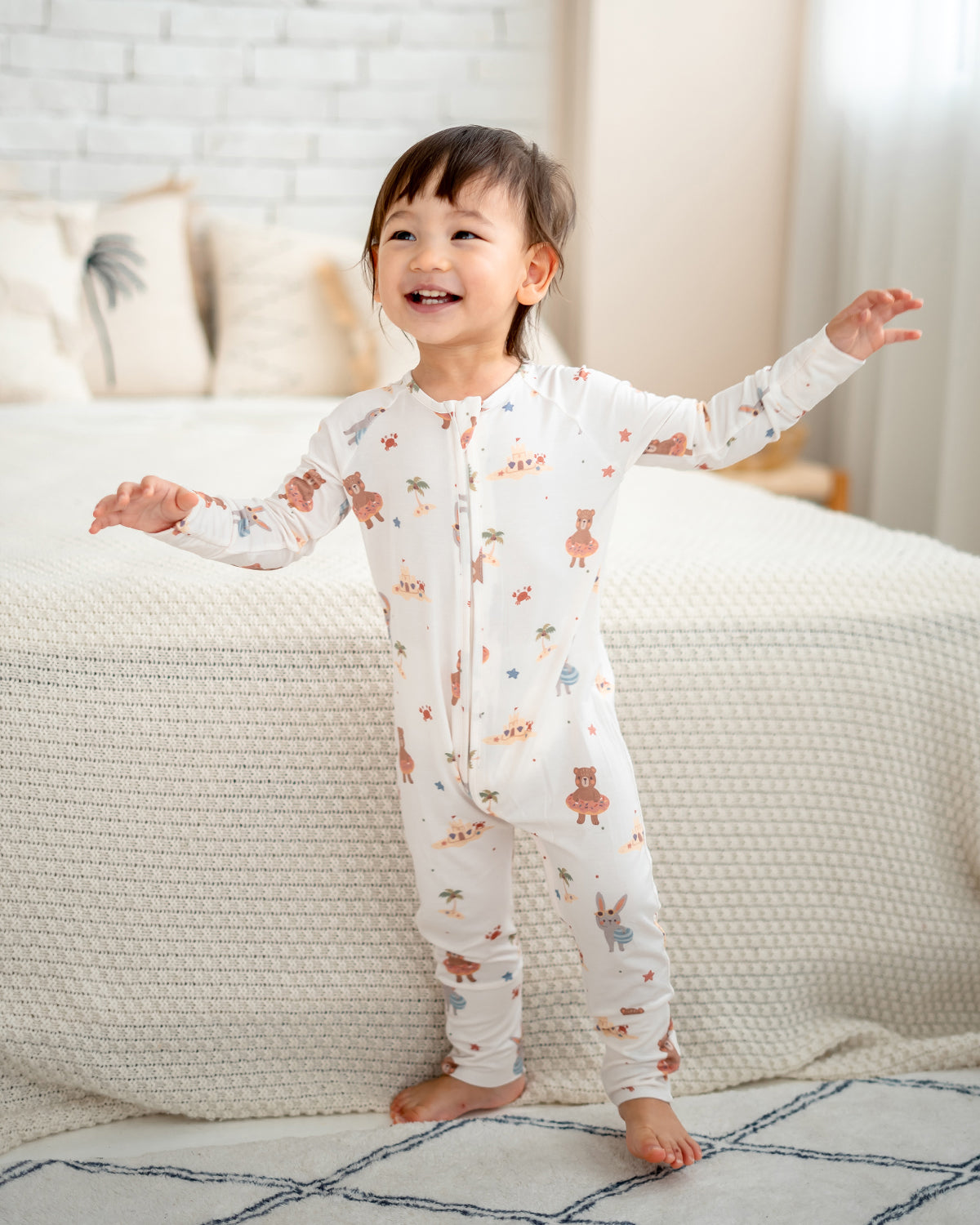 SEASIDE BUDDIES BAMBOO SLEEPSUIT