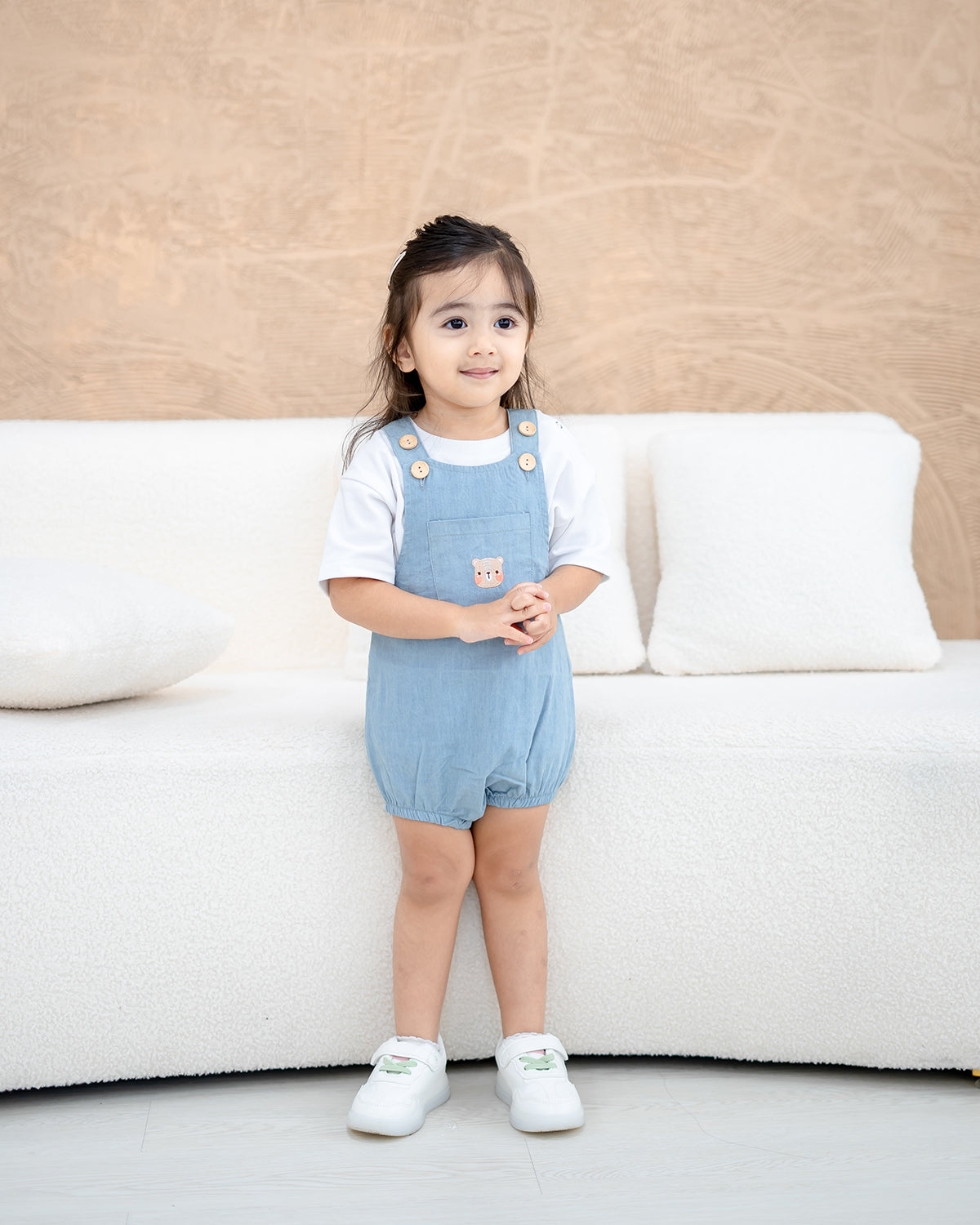 LEBEAR POCKET DENIM ROMPER