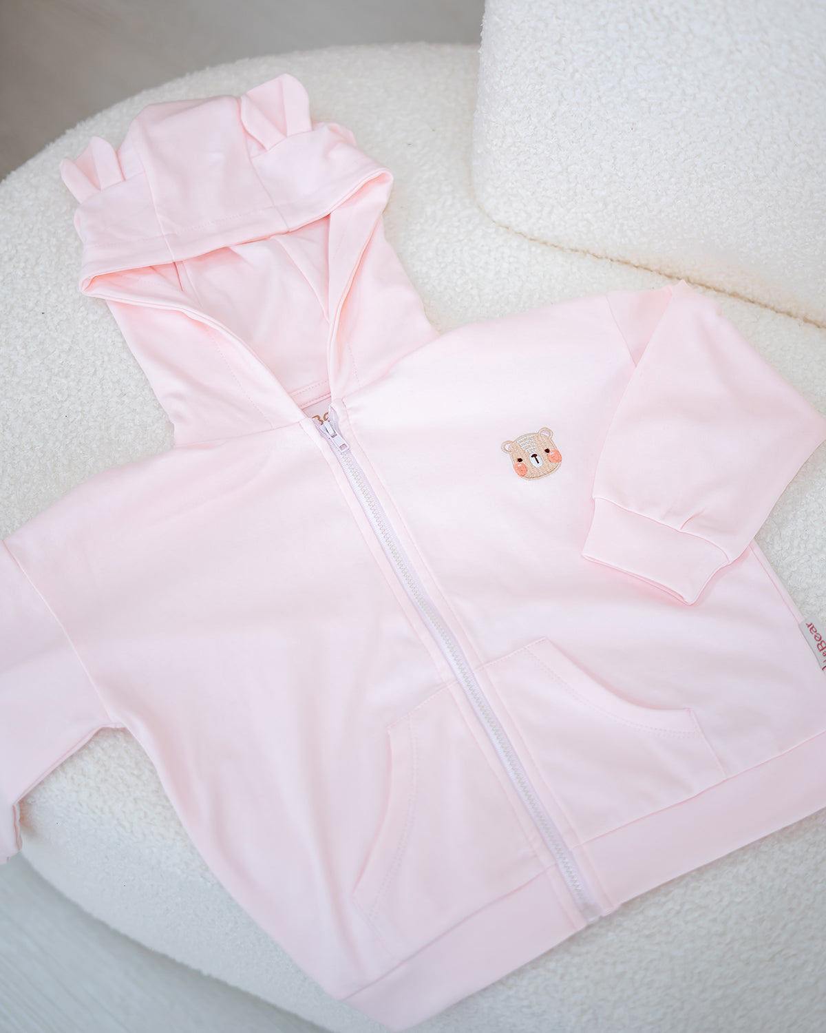 VOYABEAR HOODED JACKET IN SOFT PINK