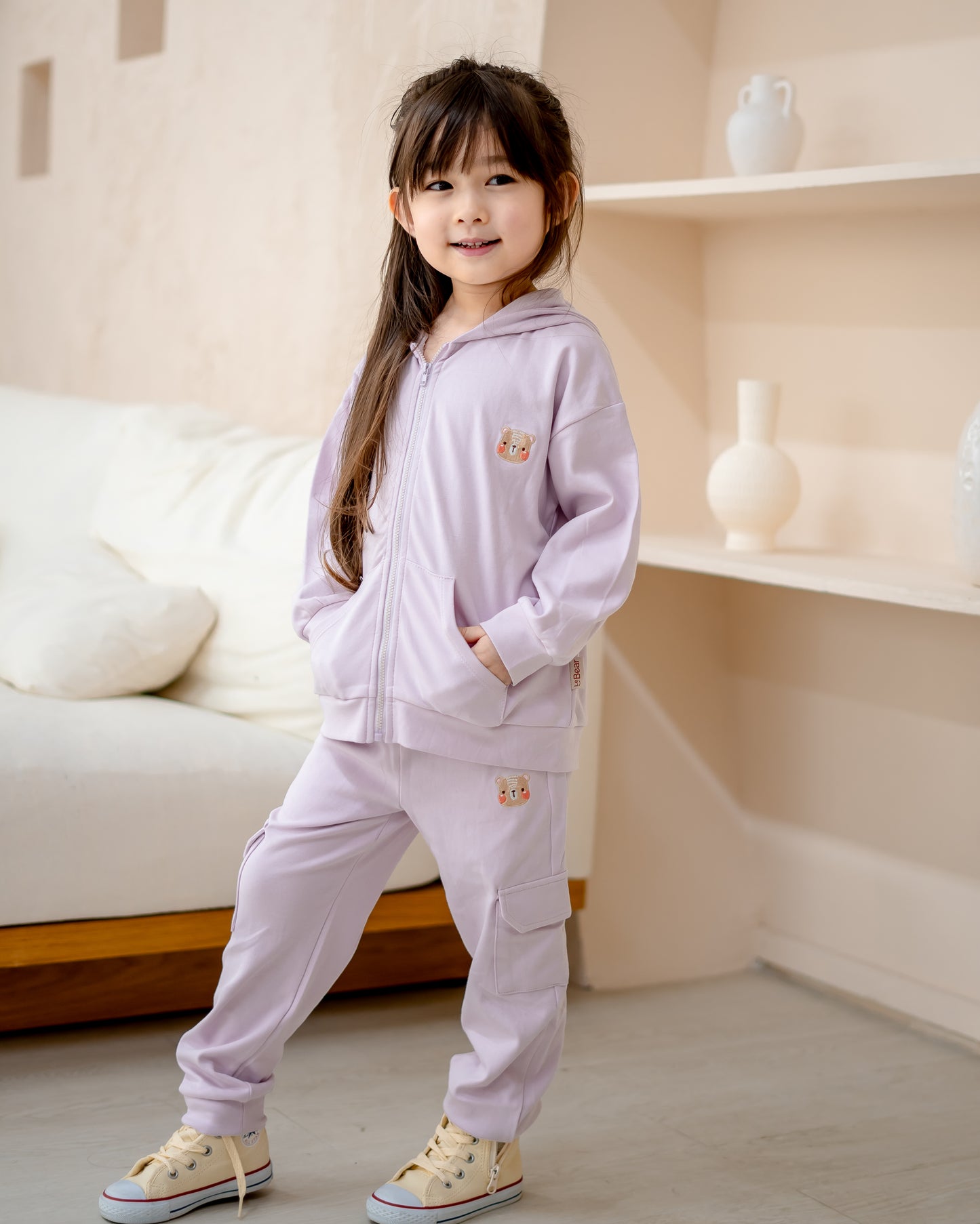 LEBEAR UTILITY JOGGER PANTS IN LILAC
