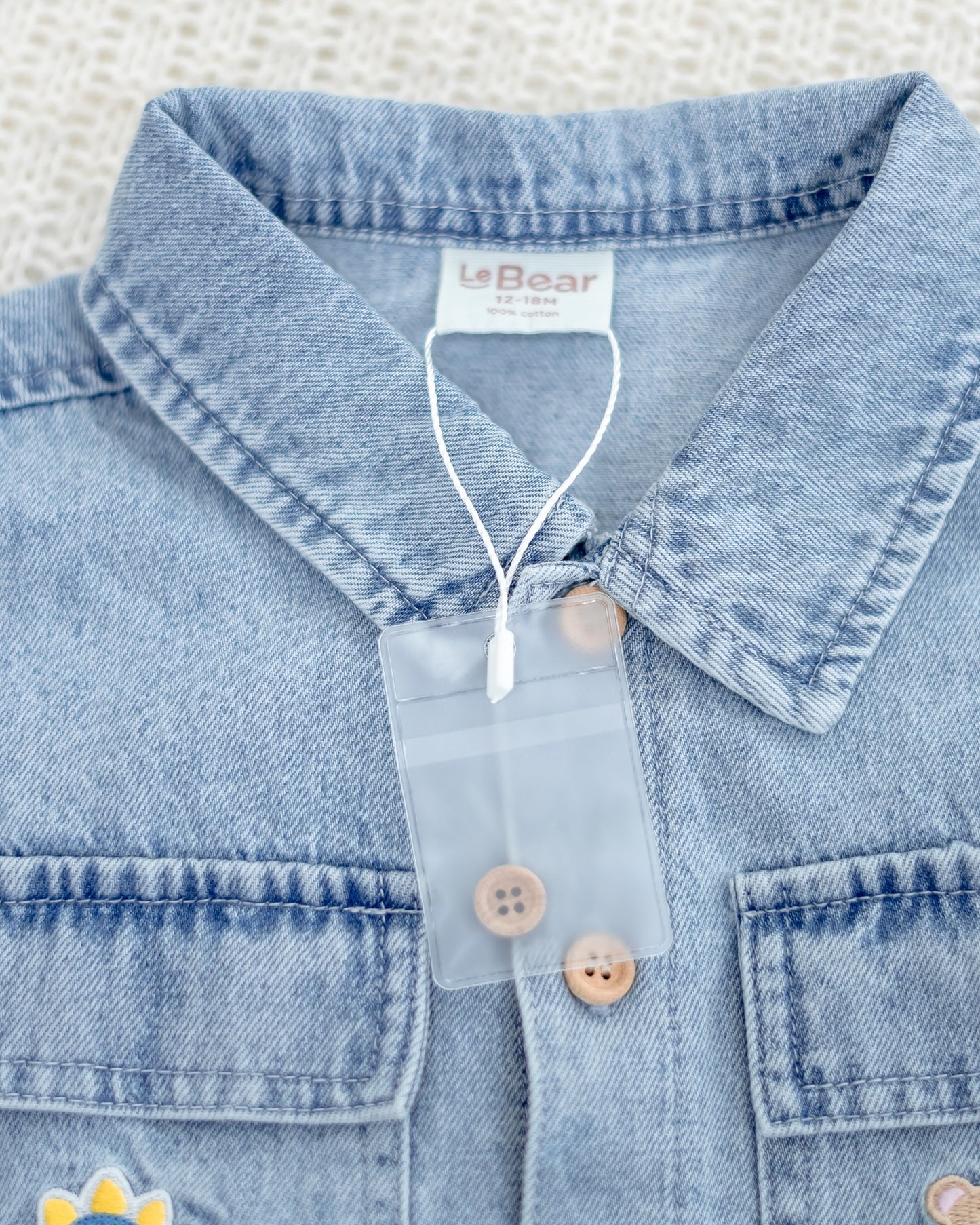 LEBEAR SHORT SLEEVE DENIM DINO SHIRT