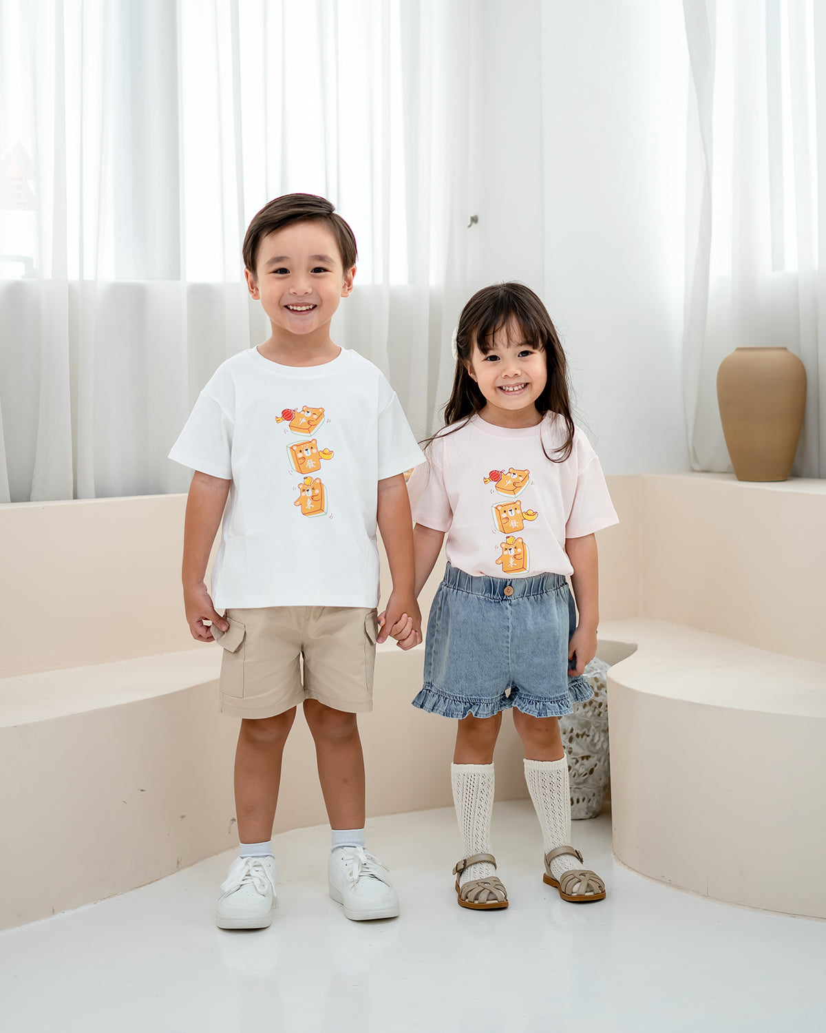 LEBEAR MAHJONG TEE IN SOFT PINK