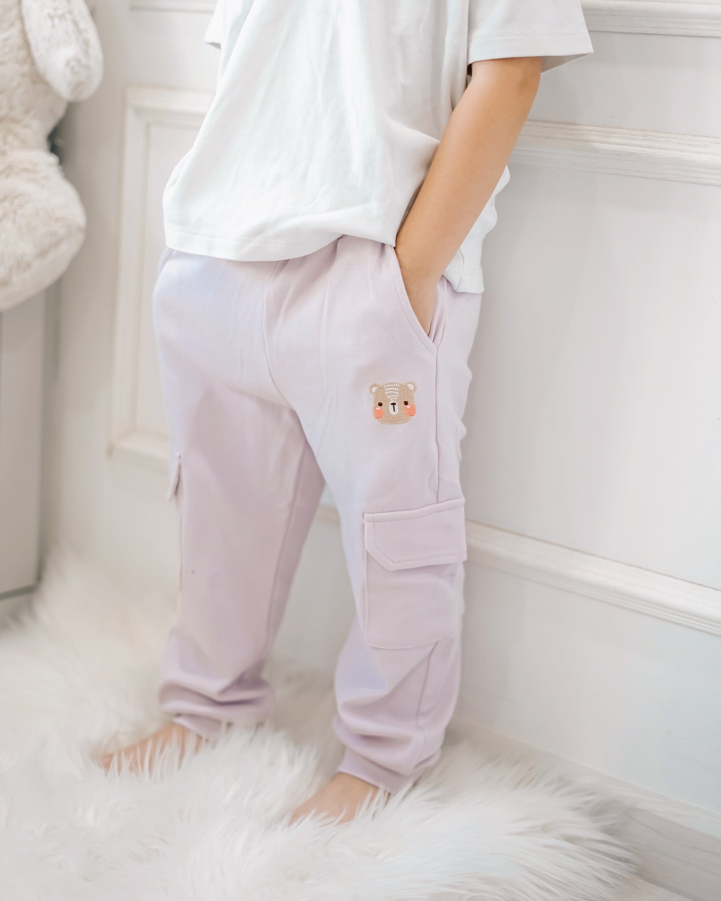 LEBEAR UTILITY JOGGER PANTS IN LILAC