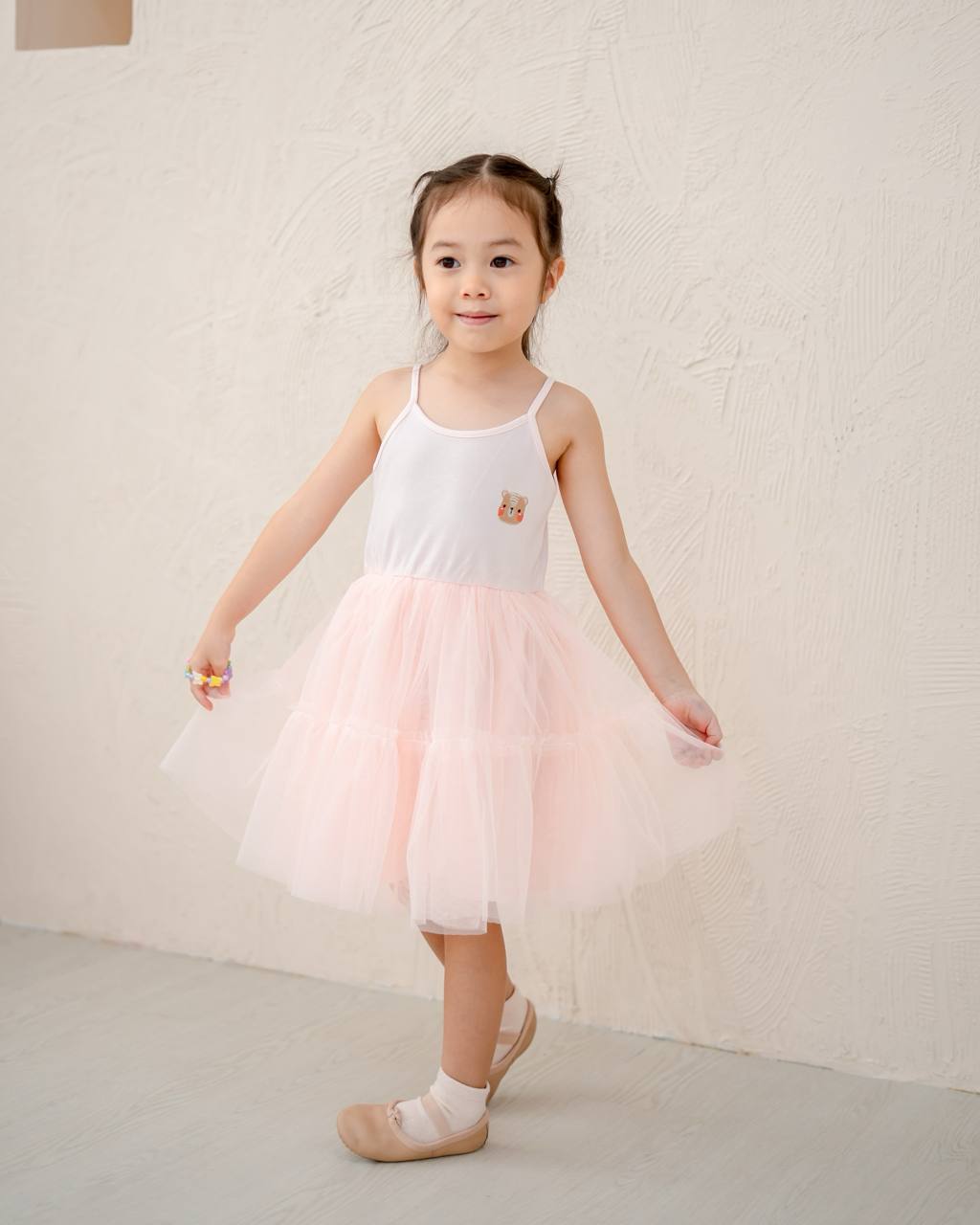 LEBEAR BALLET TULLE DRESS IN BLUSH PINK