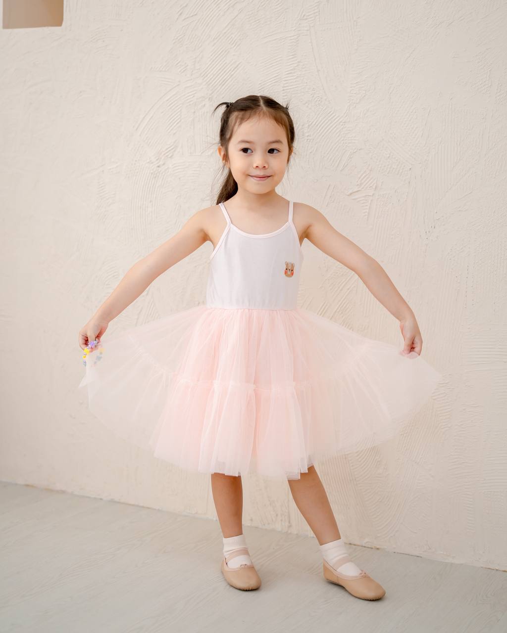 LEBEAR BALLET TULLE DRESS IN BLUSH PINK