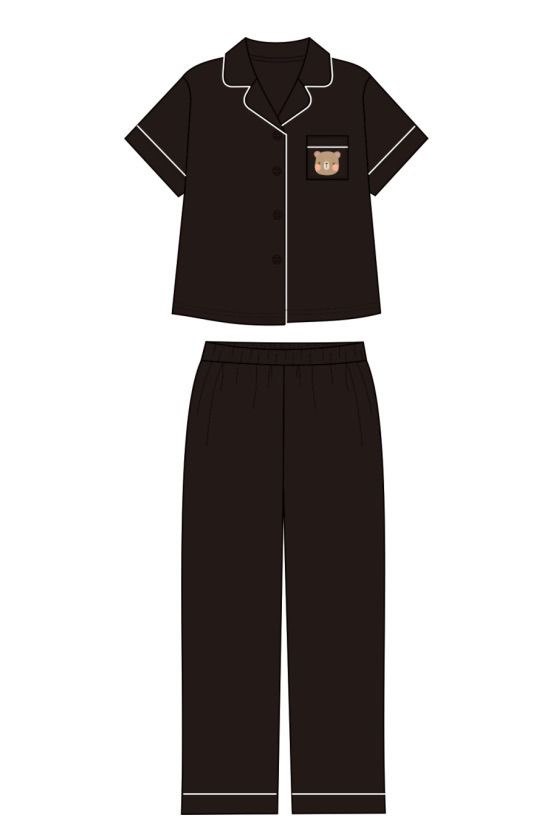 LEBEAR ADULT LUXE COMFORT PYJAMAS PANTS IN BLACK