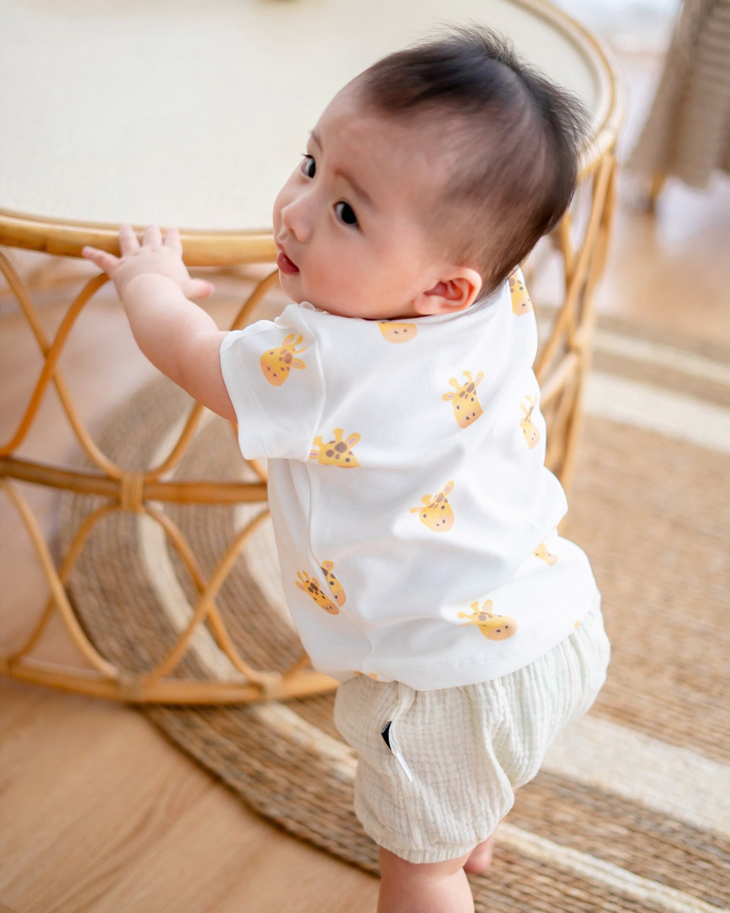 Oversize Giraffe Top in White