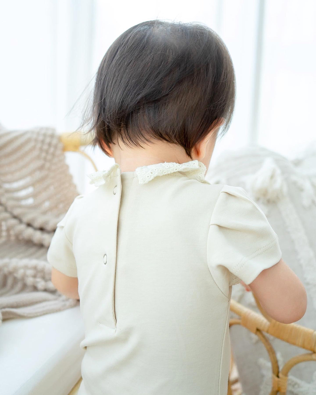 Gael Lace Onesie in Beige