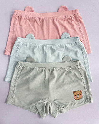 LEBEAR GIRLS BAMBOO BOXER BRIEFS (PACK OF 3)