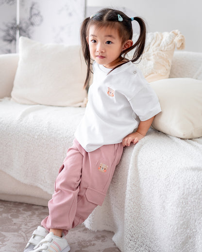 LEBEAR UTILITY JOGGER PANTS IN TEA ROSE