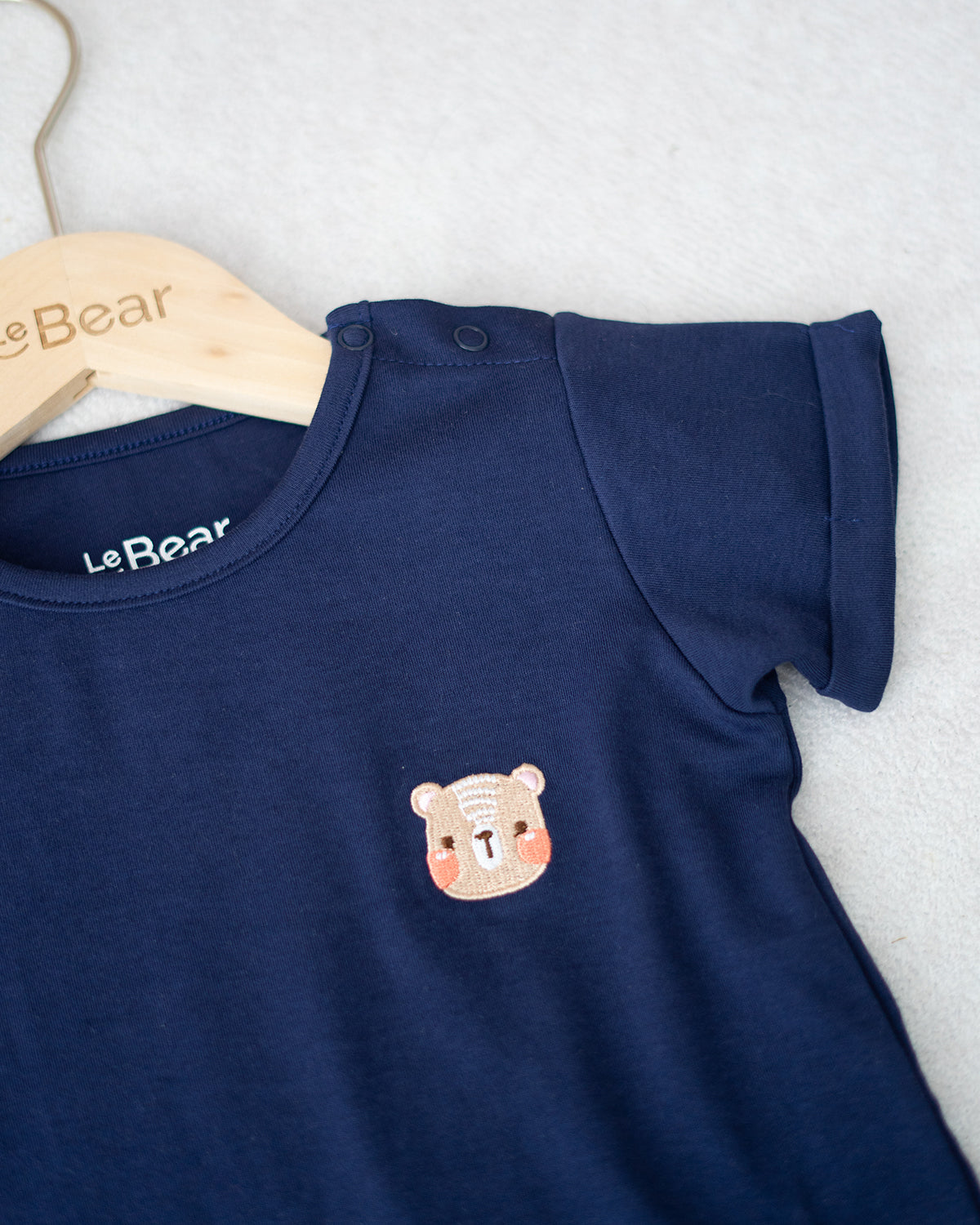 LEBEAR SIGNATURE EMBROIDERY ONESIE IN DEEP SEA NAVY