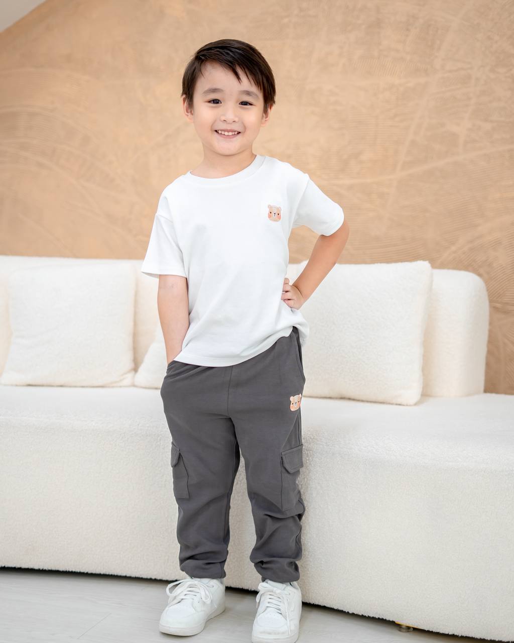 LEBEAR UTILITY JOGGER PANTS IN CHARCOAL