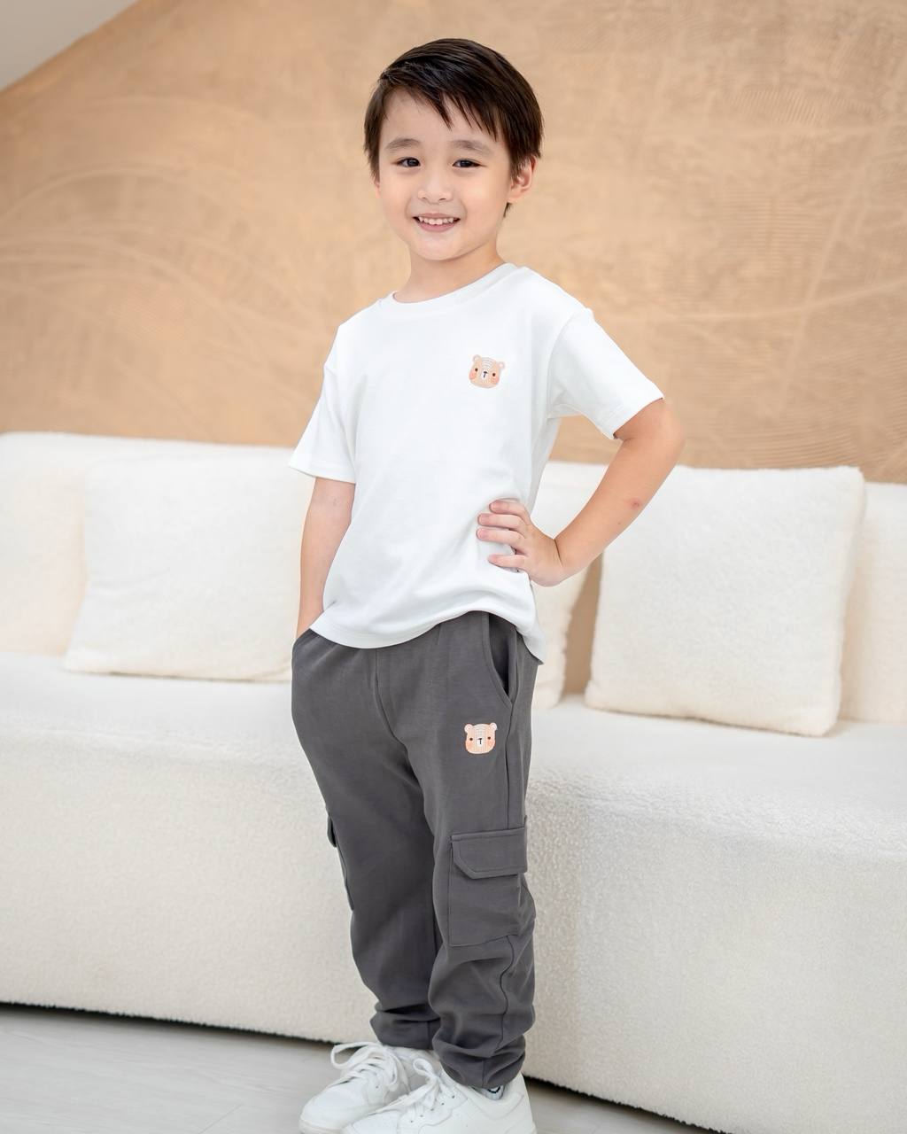 LEBEAR UTILITY JOGGER PANTS IN CHARCOAL
