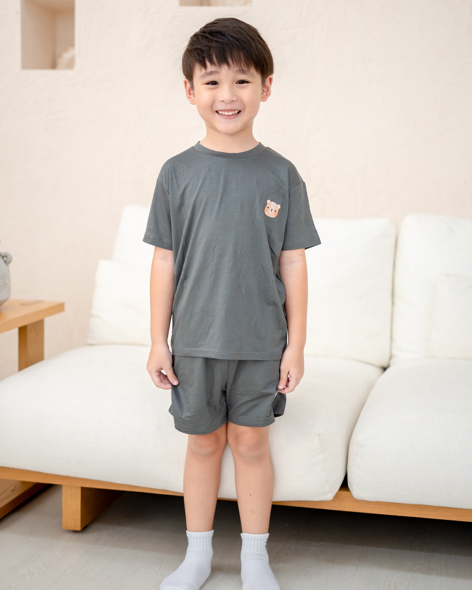 LEBEAR KIDS TENCEL™ LOUNGE SET IN GREY