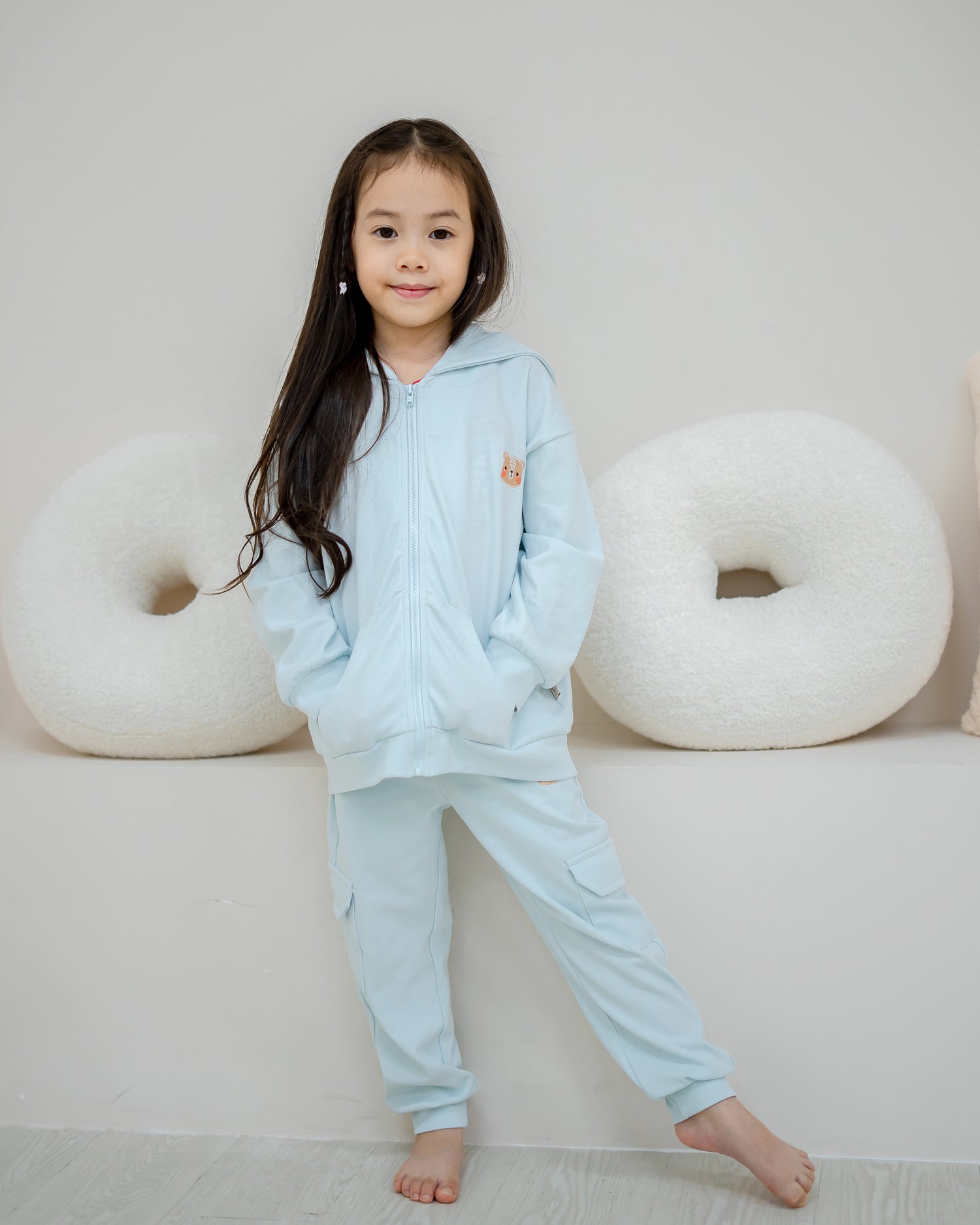 LEBEAR UTILITY JOGGER PANTS IN SKY BLUE