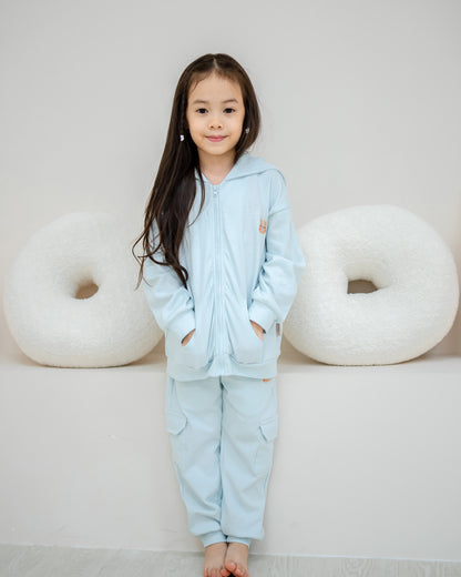 VOYABEAR HOODED JACKET IN SKY BLUE