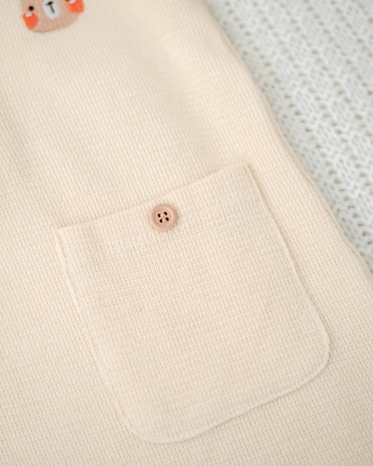 HELLO WAFFLE ONESIE IN CREAM