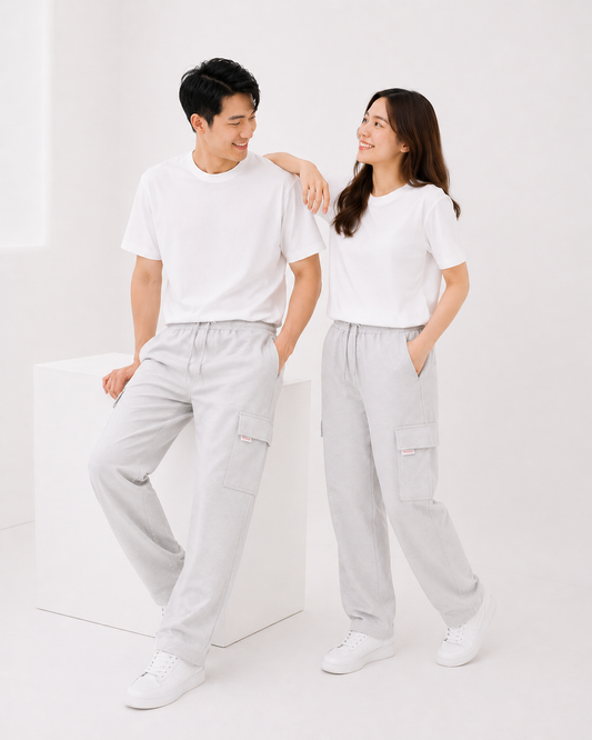 (PRE ORDER) LEBEAR ADULT UTILITY CARGO PANTS IN CLOUD GREY