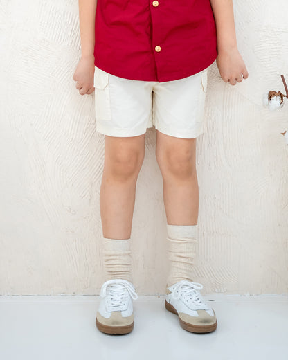 LEBEAR CARGO SHORTS IN IVORY