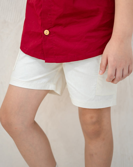 LEBEAR CARGO SHORTS IN IVORY