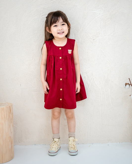 LEAH BABYDOLL DRESS IN RED