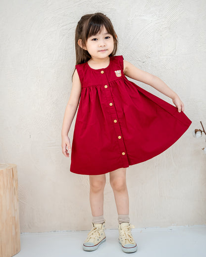 LEAH BABYDOLL DRESS IN RED