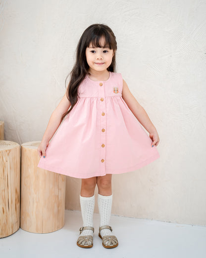 LEAH BABYDOLL DRESS IN LIGHT PINK