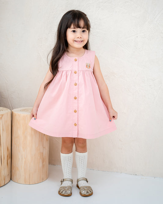 LEAH BABYDOLL DRESS IN LIGHT PINK