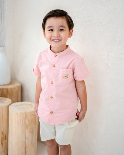 ASA MANDARIN COLLAR IN LIGHT PINK