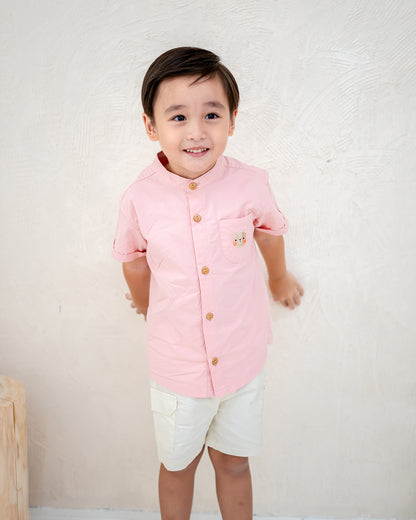 ASA MANDARIN COLLAR IN LIGHT PINK