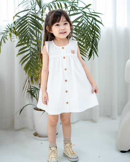 LEAH BABYDOLL DRESS IN WHITE