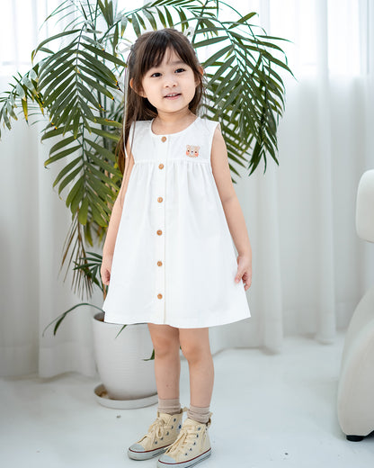 LEAH BABYDOLL DRESS IN WHITE