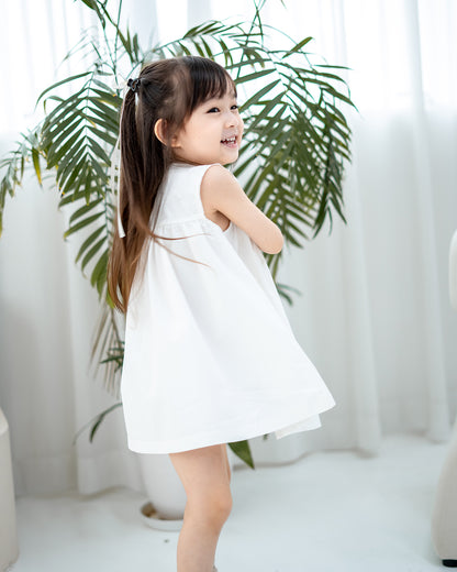 LEAH BABYDOLL DRESS IN WHITE