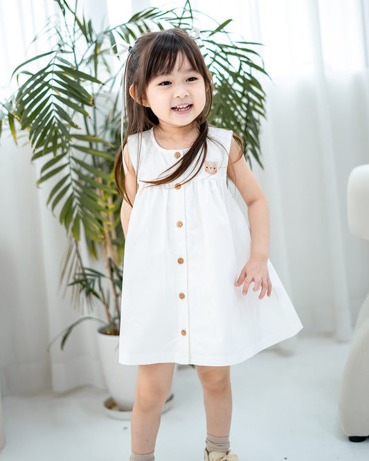 LEAH BABYDOLL DRESS IN WHITE