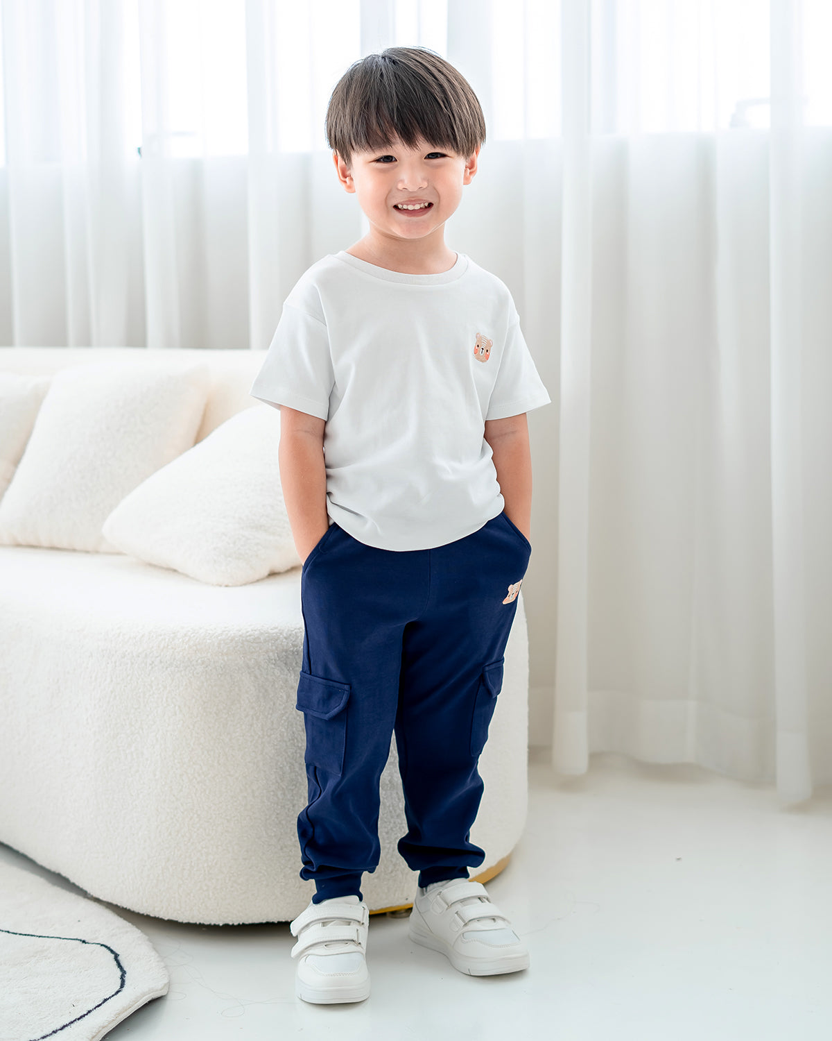 LEBEAR UTILITY JOGGER PANTS IN DEEP SEA NAVY