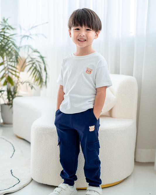 LEBEAR UTILITY JOGGER PANTS IN DEEP SEA NAVY