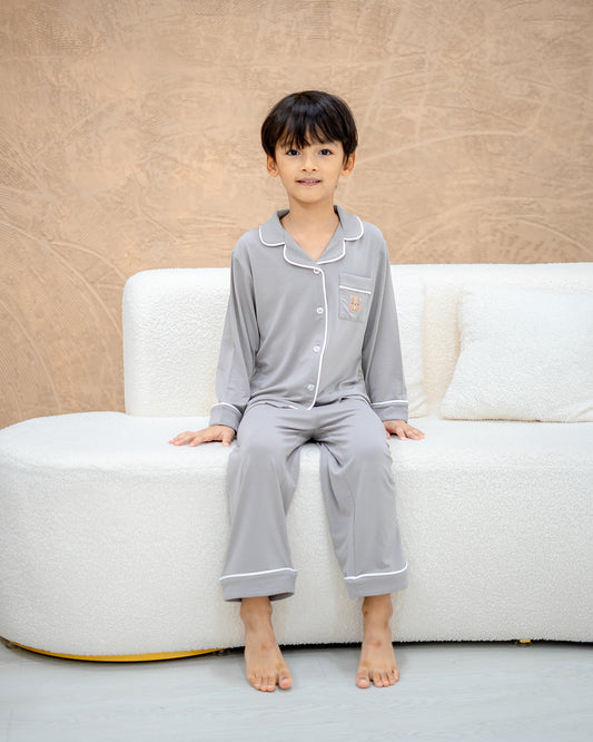 LEBEAR LUXE COMFORT PYJAMAS IN GENTLE GREY