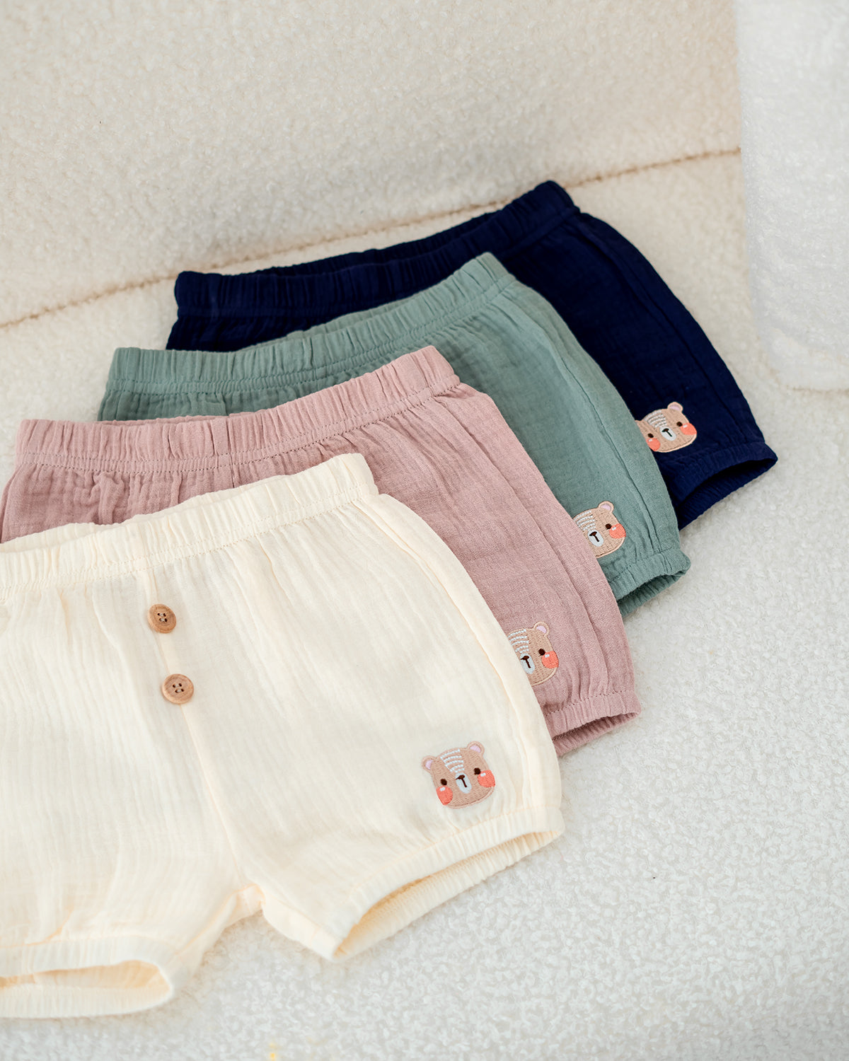 LEBEAR EMBROIDERY PUMPKIN SHORTS BUNDLE OF 4