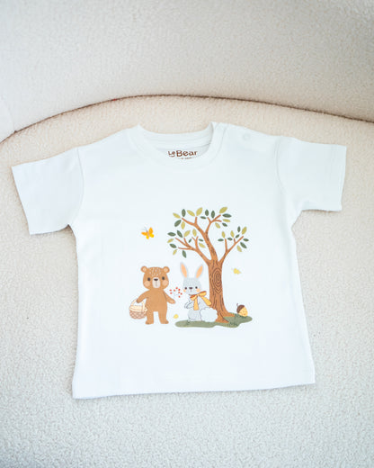 LEBEAR ENCHANTED GARDEN TEE IN WHITE