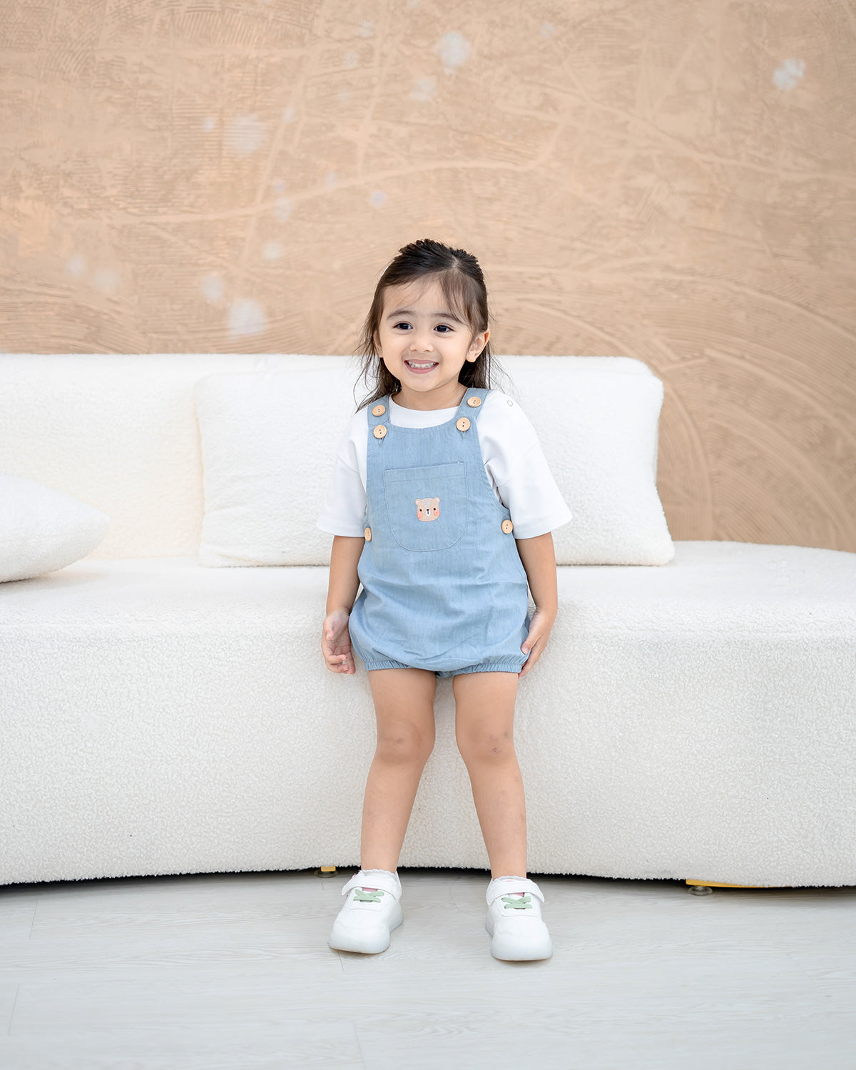 LEBEAR POCKET DENIM ROMPER