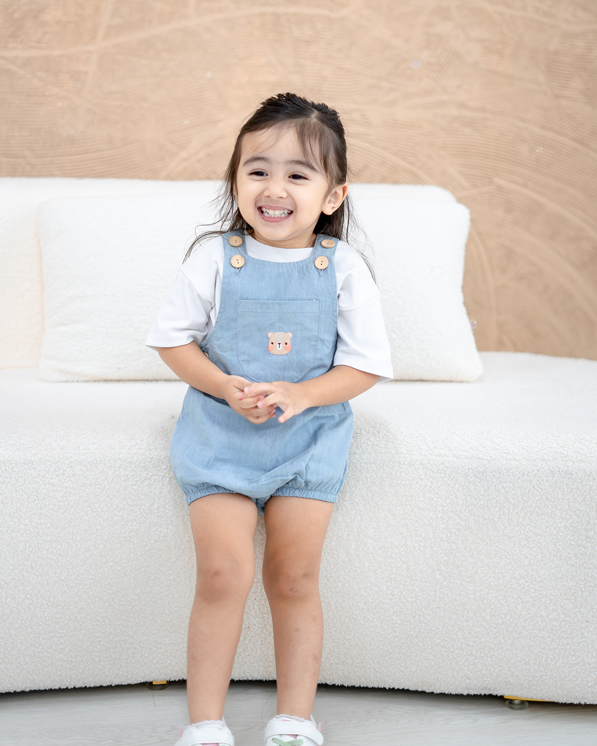 LEBEAR POCKET DENIM ROMPER