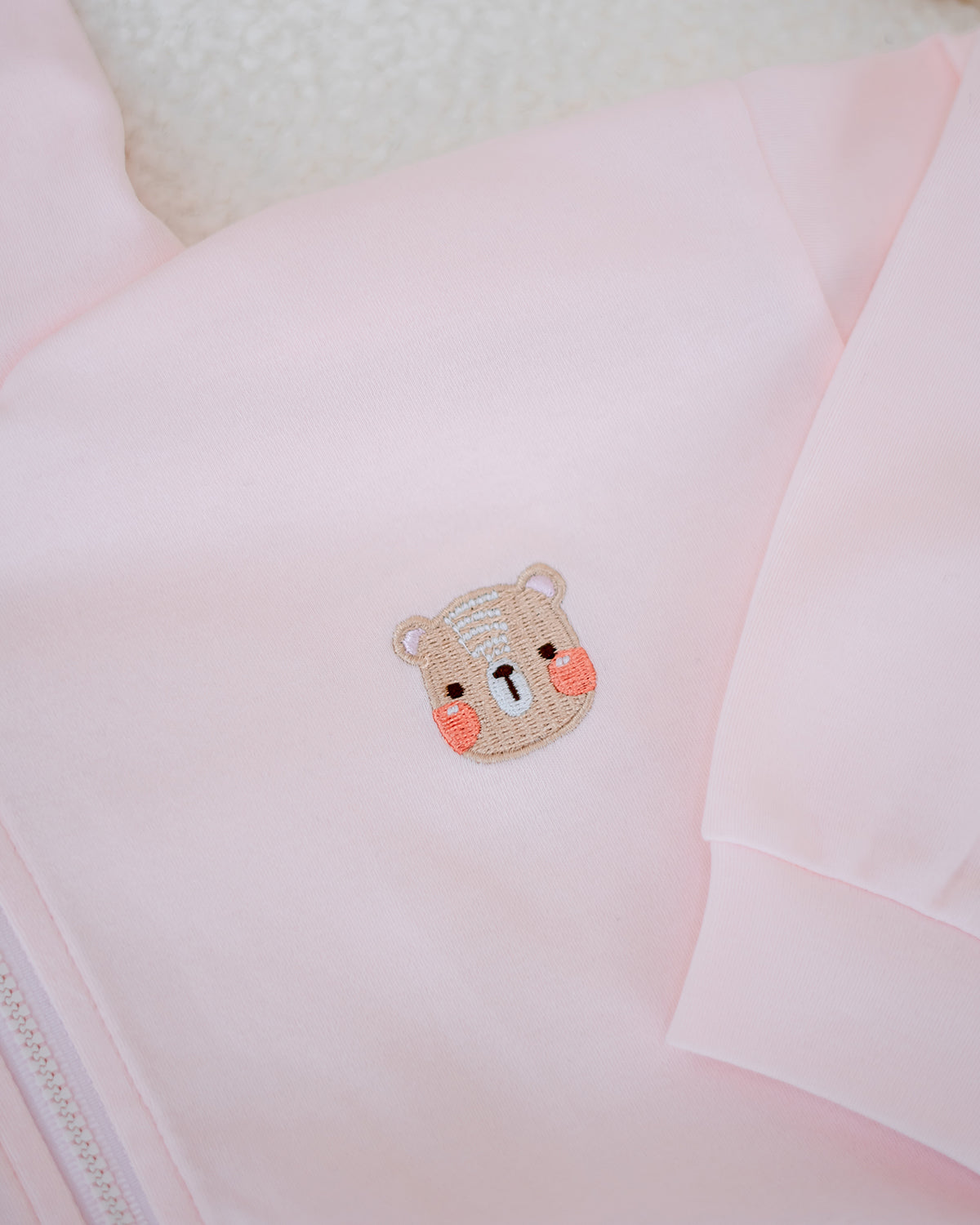 VOYABEAR HOODED JACKET IN SOFT PINK