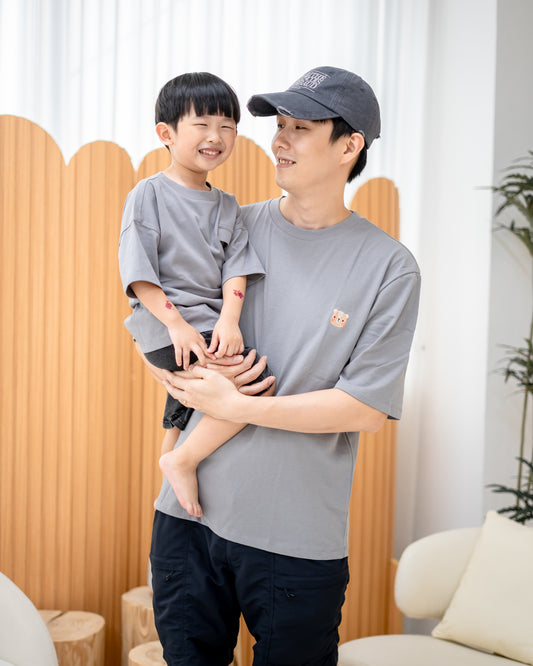 LEBEAR ADULT OVERSIZED TEE IN LIGHT GREY