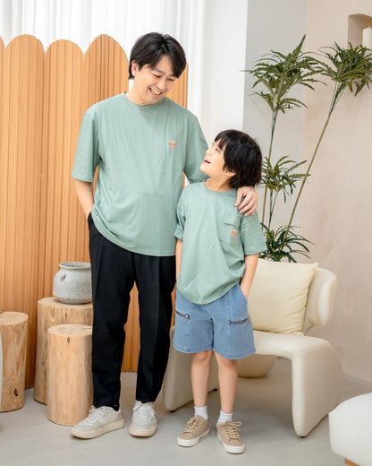 LEBEAR ADULT OVERSIZED TEE IN TEA GREEN